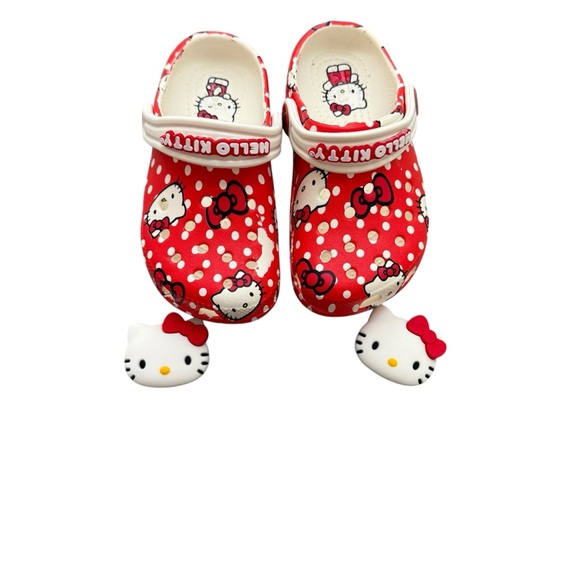 NWT Hello Kitty Kids Crocs (2nd) - Red size child 9 - Picture 1 of 8